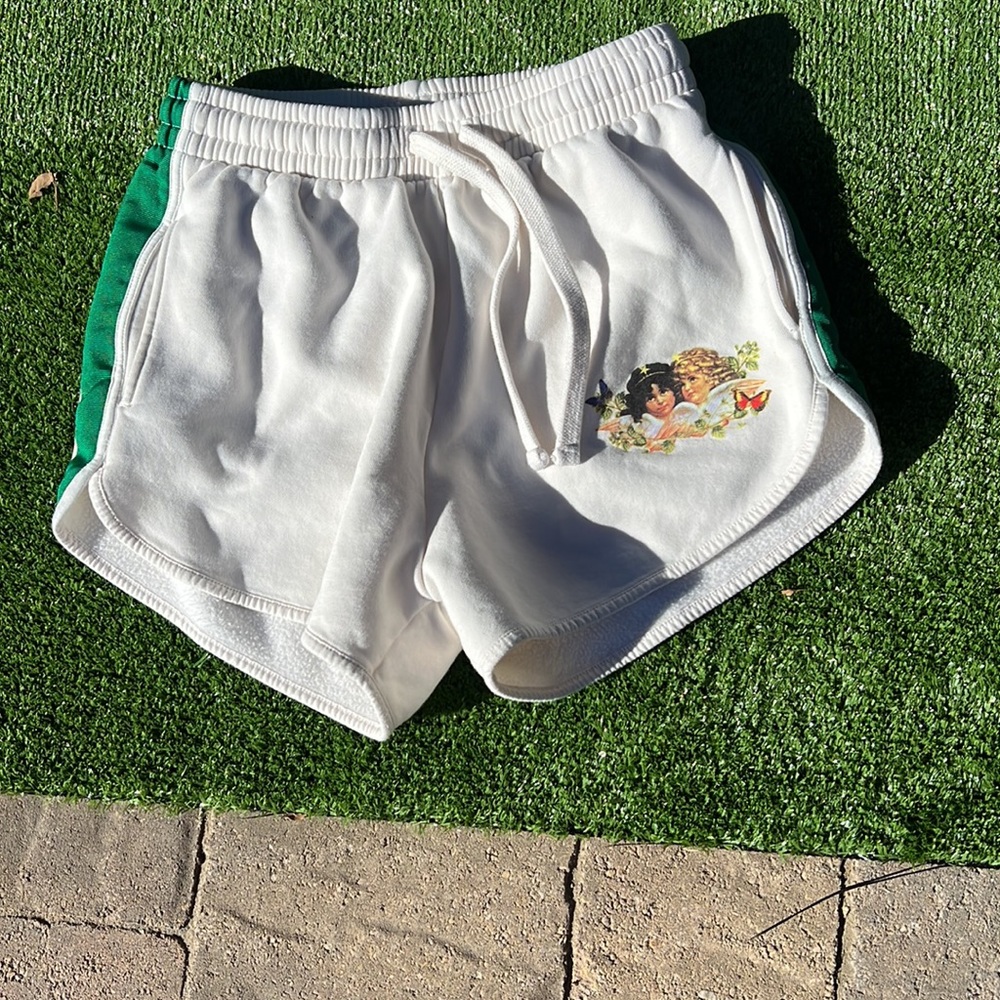 Fiorucci Woodlands Collection Off-White Athletic Style Shorts